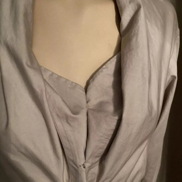 WESTWOOD ANGLOMANIA HI-COLLAR ANGLED WAIST BUTTON FRONT FAB DRESS 44 NWT - Picture 9 of 10